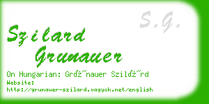 szilard grunauer business card